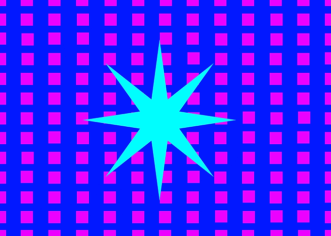 Blue Star on Purple Square
