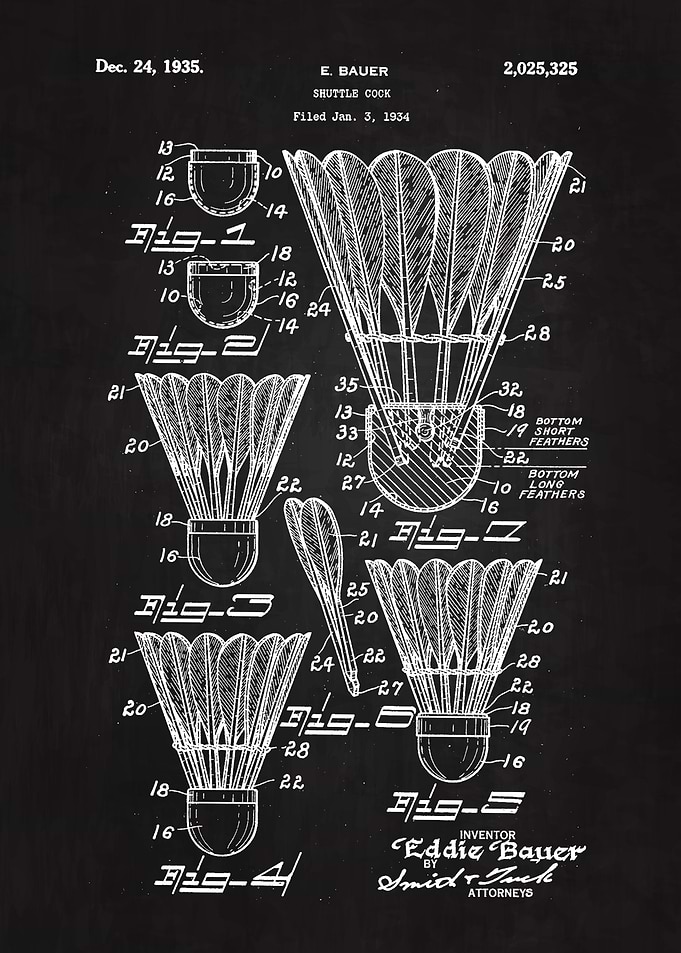1935 Shuttle Cock Patent