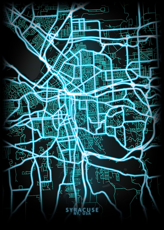 Syracuse NY USA City Map