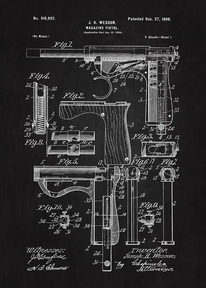 1898Magazine Pistol Patent
