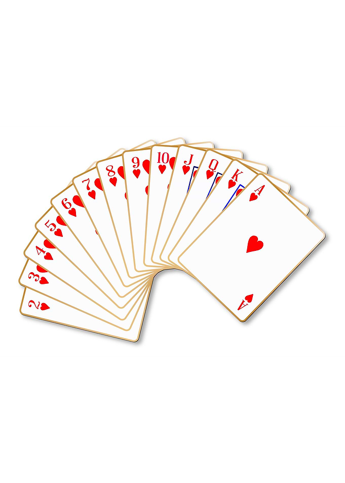 Hearts Suit Playing Cards