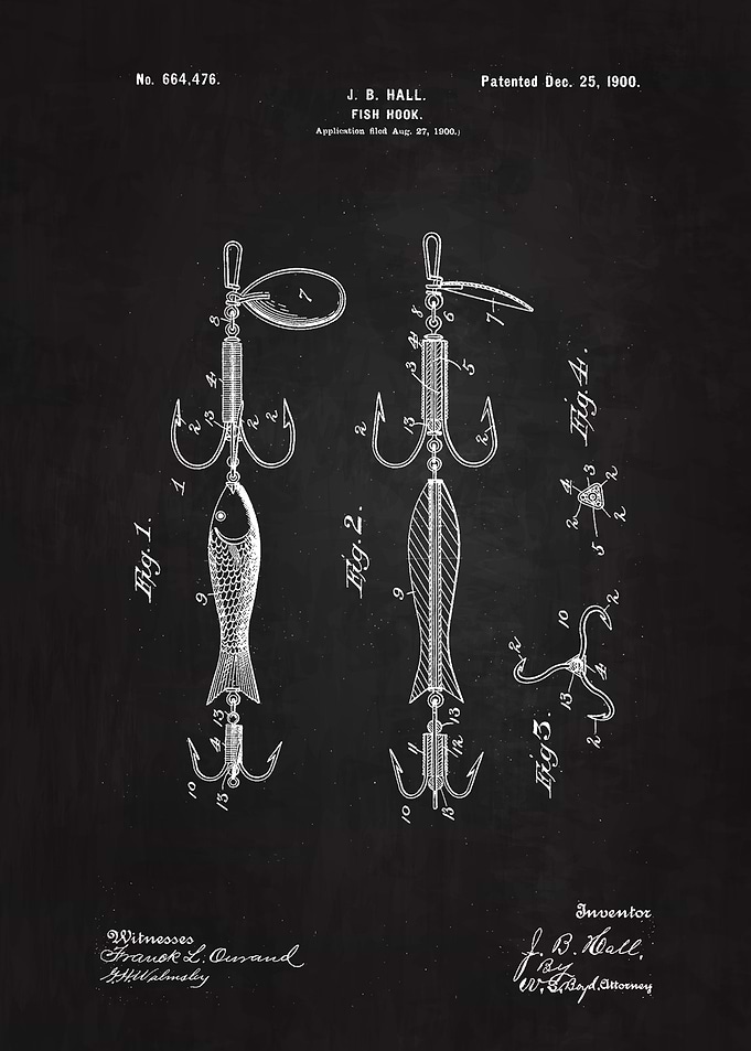 1900 Fishing Hook Patent