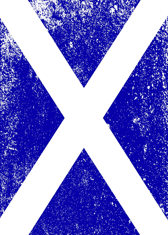 Scottish Flag With Grunge