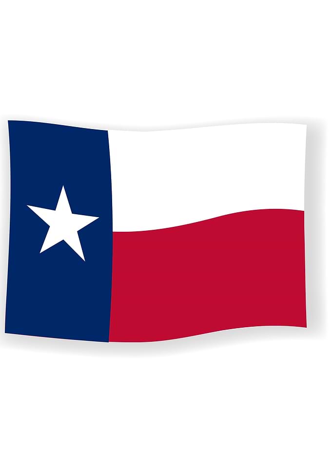 Waving Texas State Flag