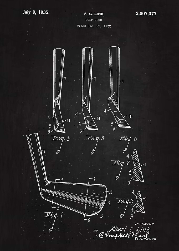 1935 Golf Club Patent