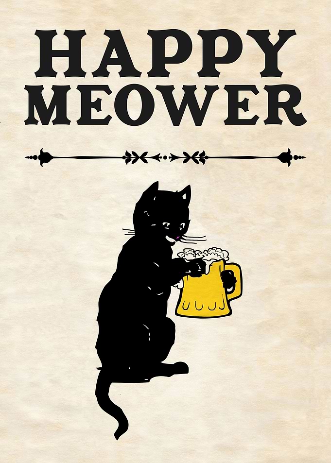 HAPPY HOUR Funny Bar Cat