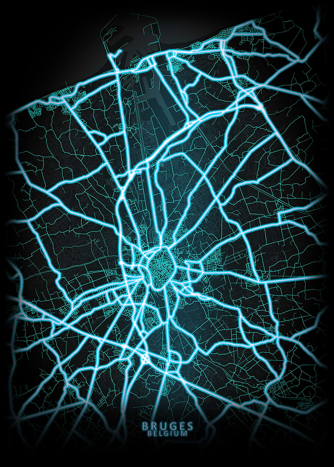 Bruges Belgium City Map