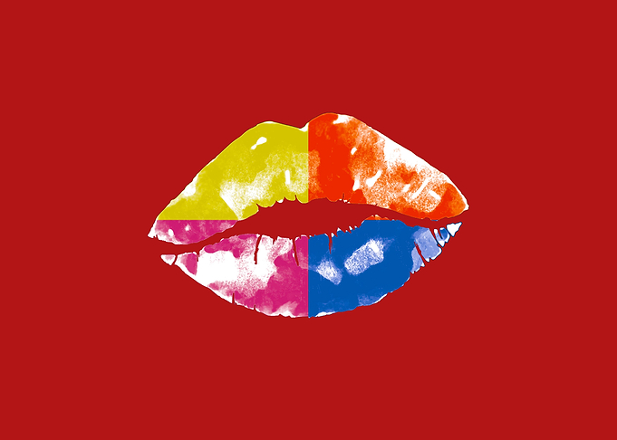 A kiss in red