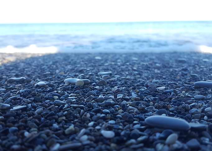 Beautiful stones at ocean