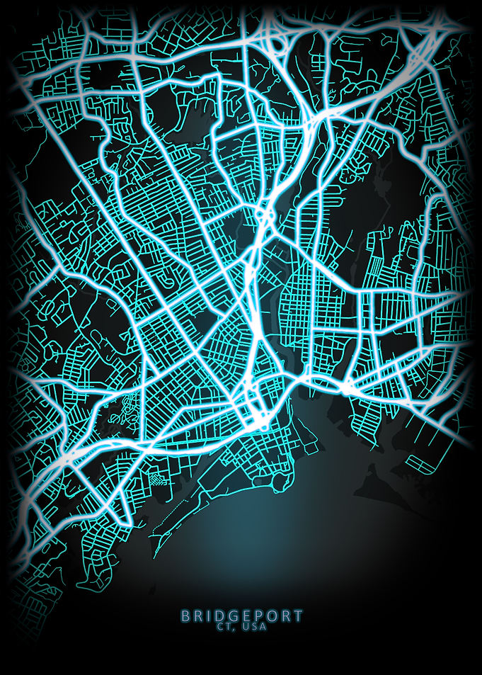 Bridgeport CT USA City Map