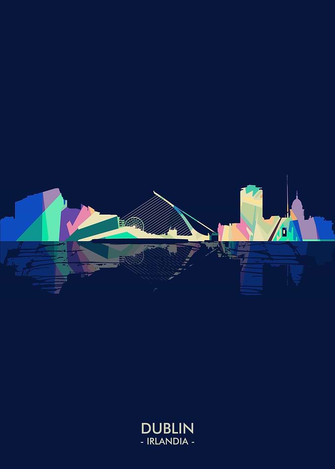 Dublin Skyline light city