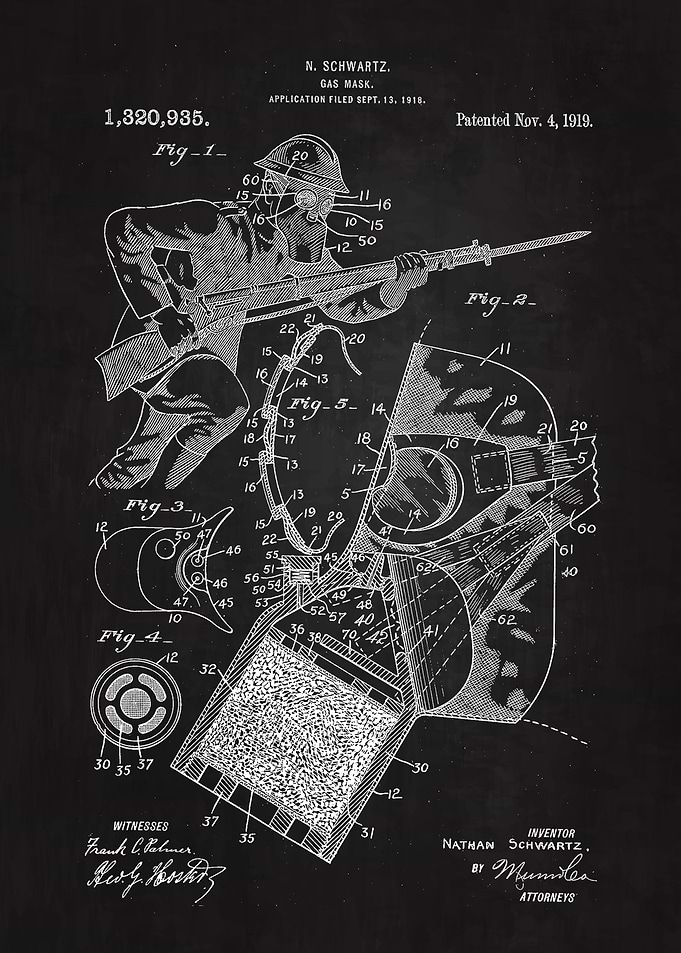 1919 Gas Mask Patent