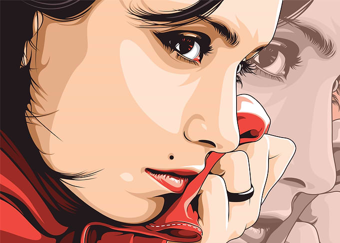 Lady with red scarf