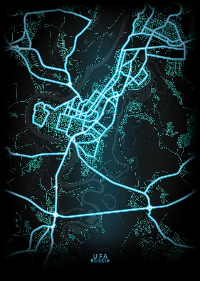 Ufa Russia City Map
