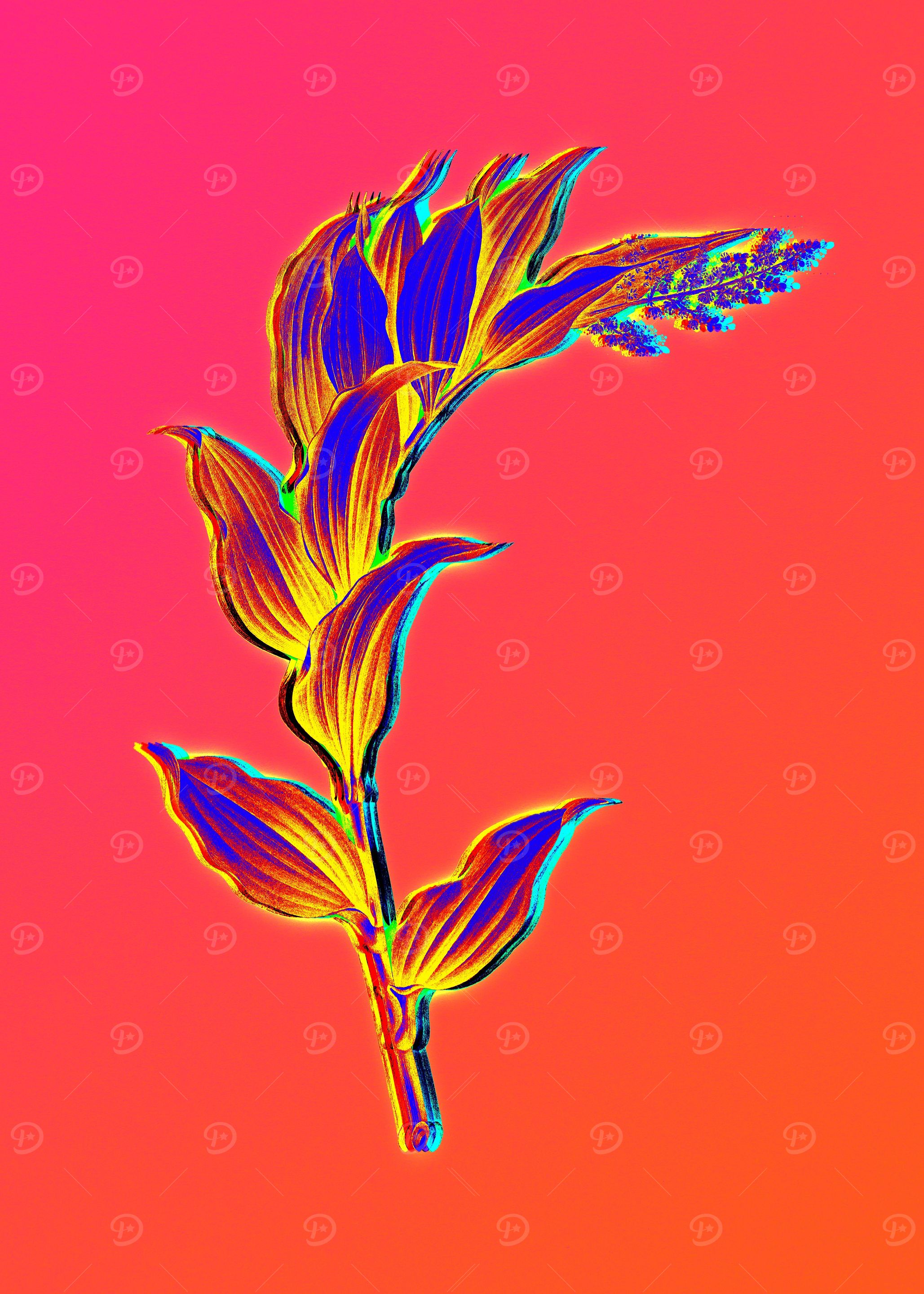 Ultraviolet Neon Flower