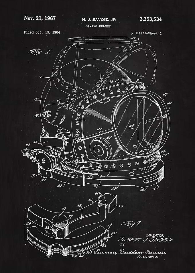 1964 Diving Helmet Patent