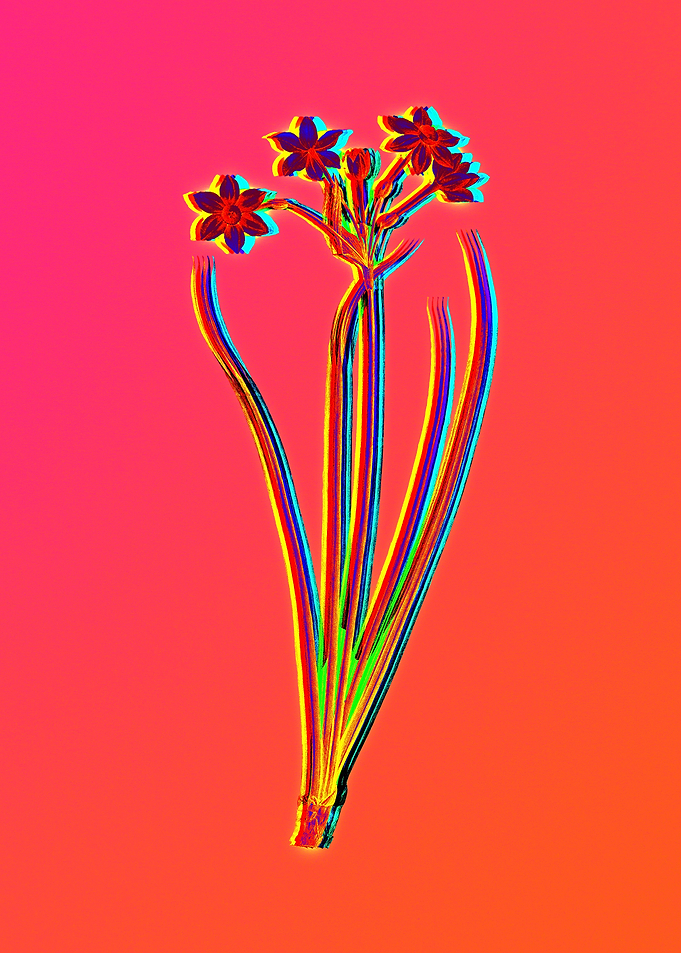 Neon Flower Painting