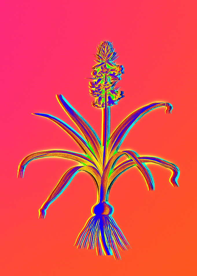 Neon Botanical Painting