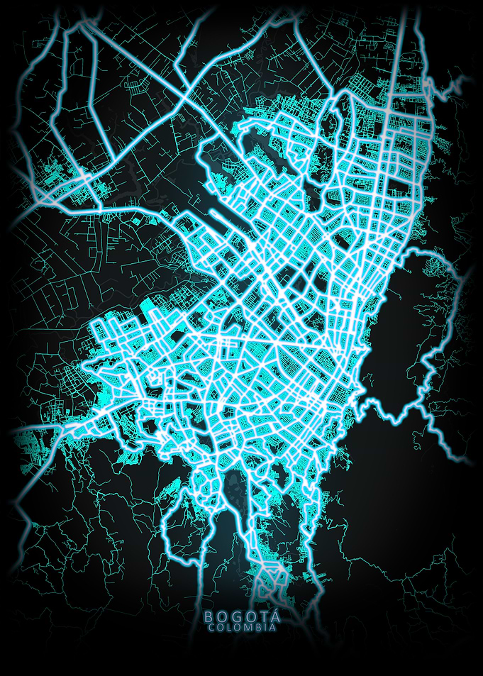 Bogota Colombia City Map