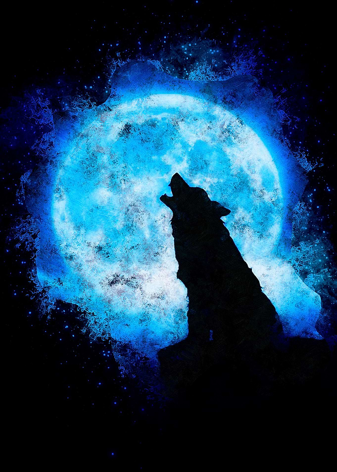 wolf blue moon