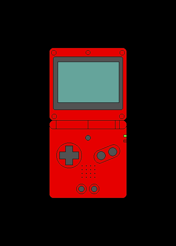Pixel Game Boy Advance SP