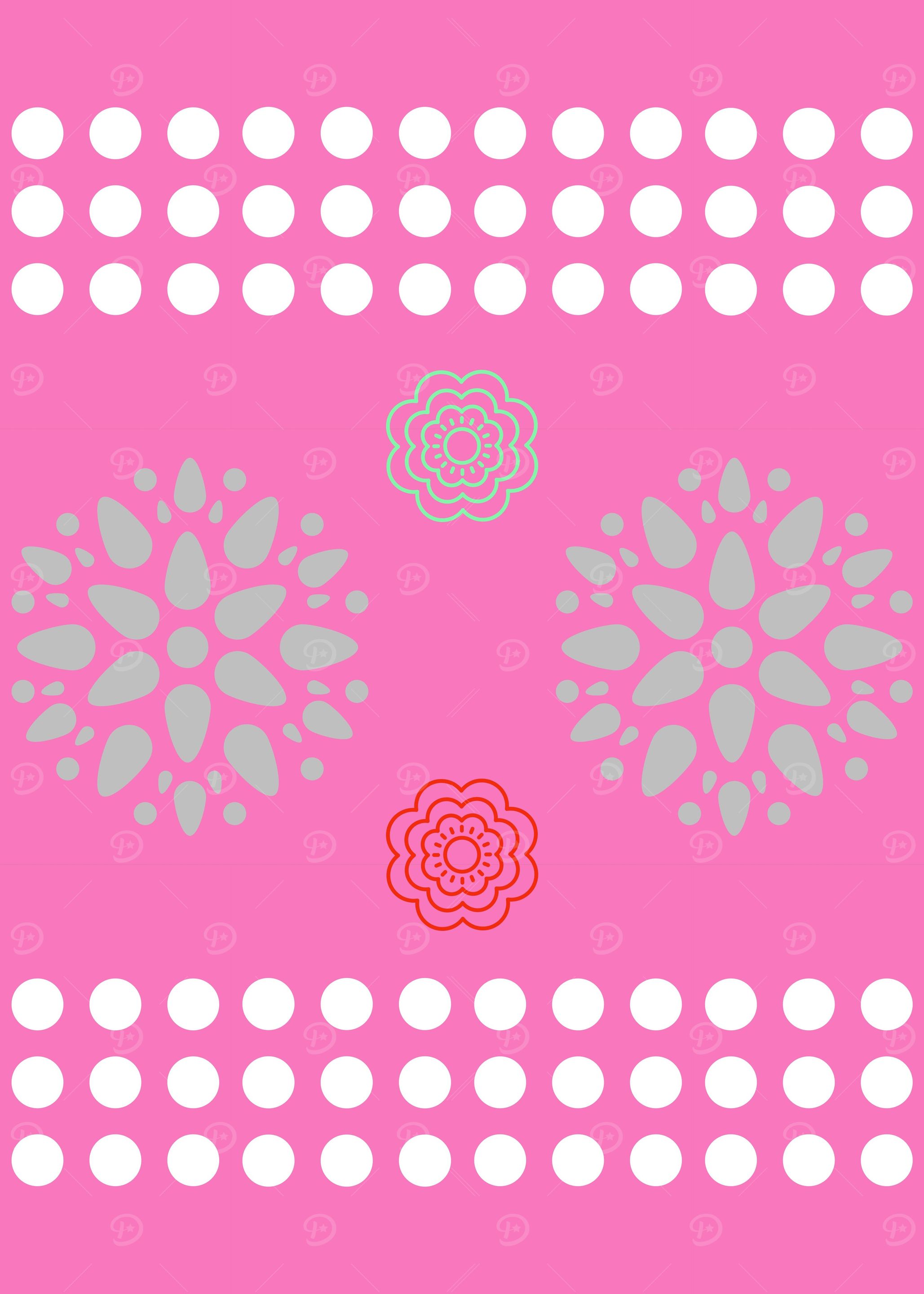 Pink Floral Metal Poster