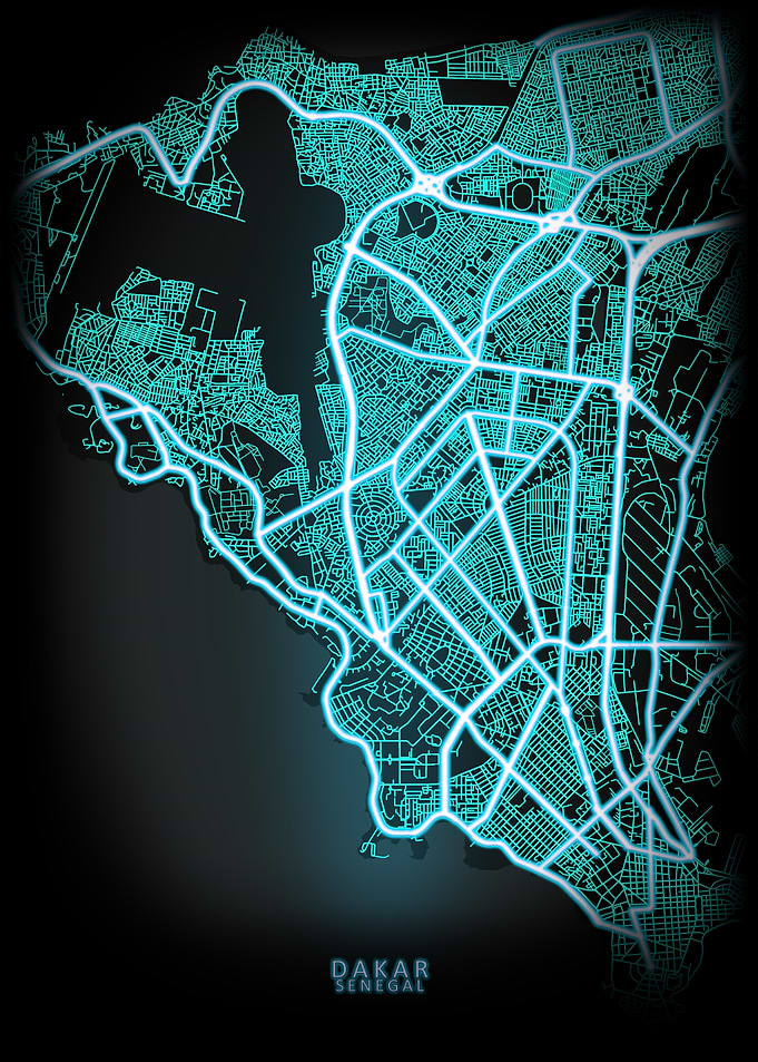Dakar Senegal City Map