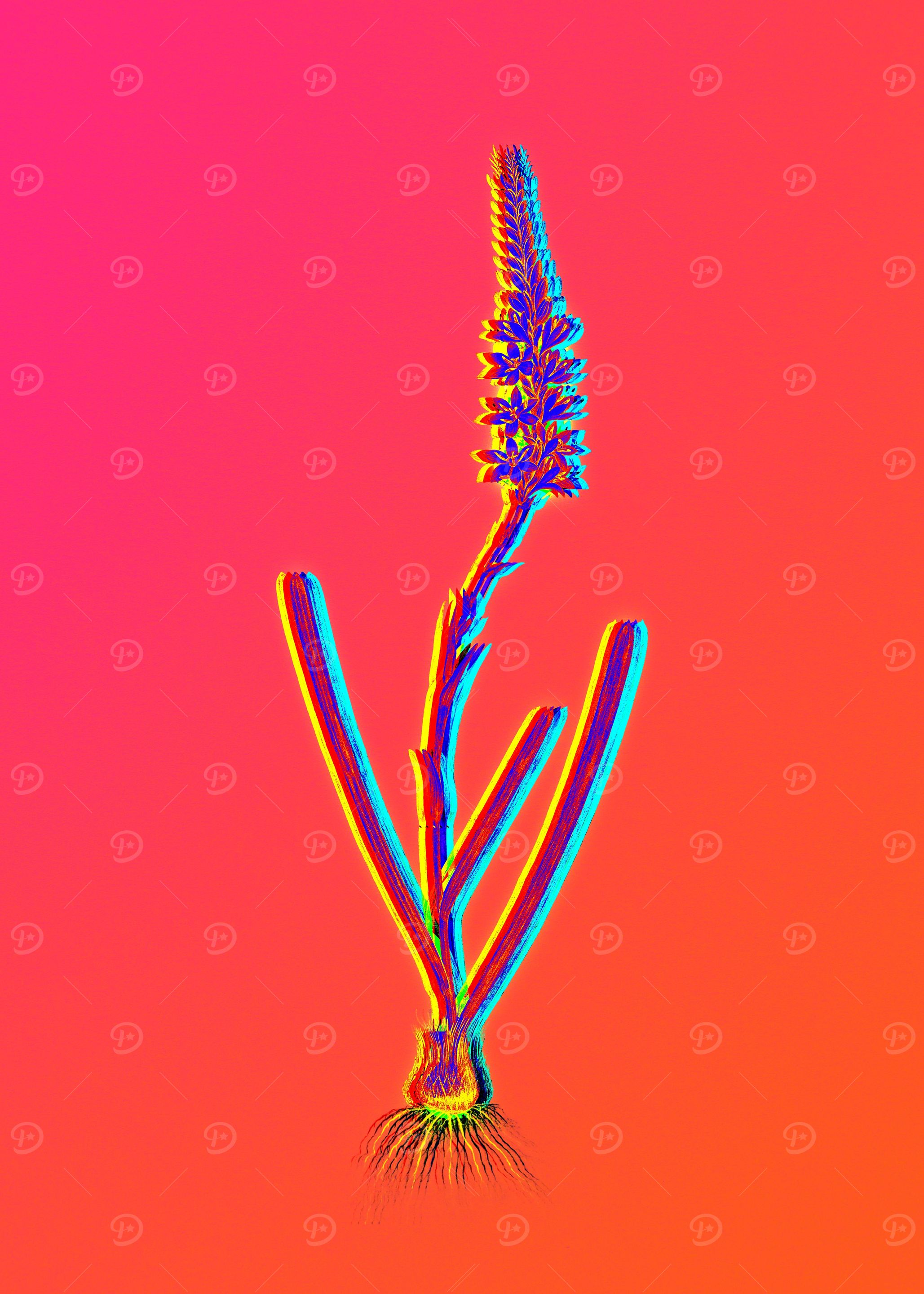 Neon Florals Illustration