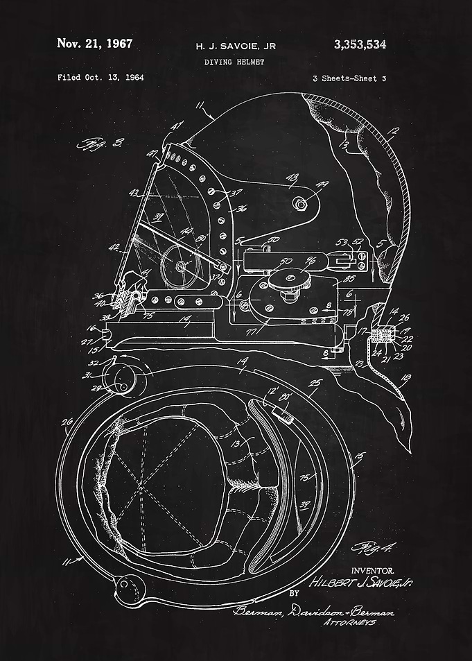1967 Diving Helmet Patent