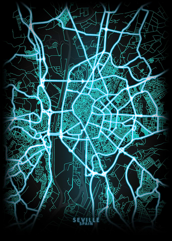 Seville Spain City Map