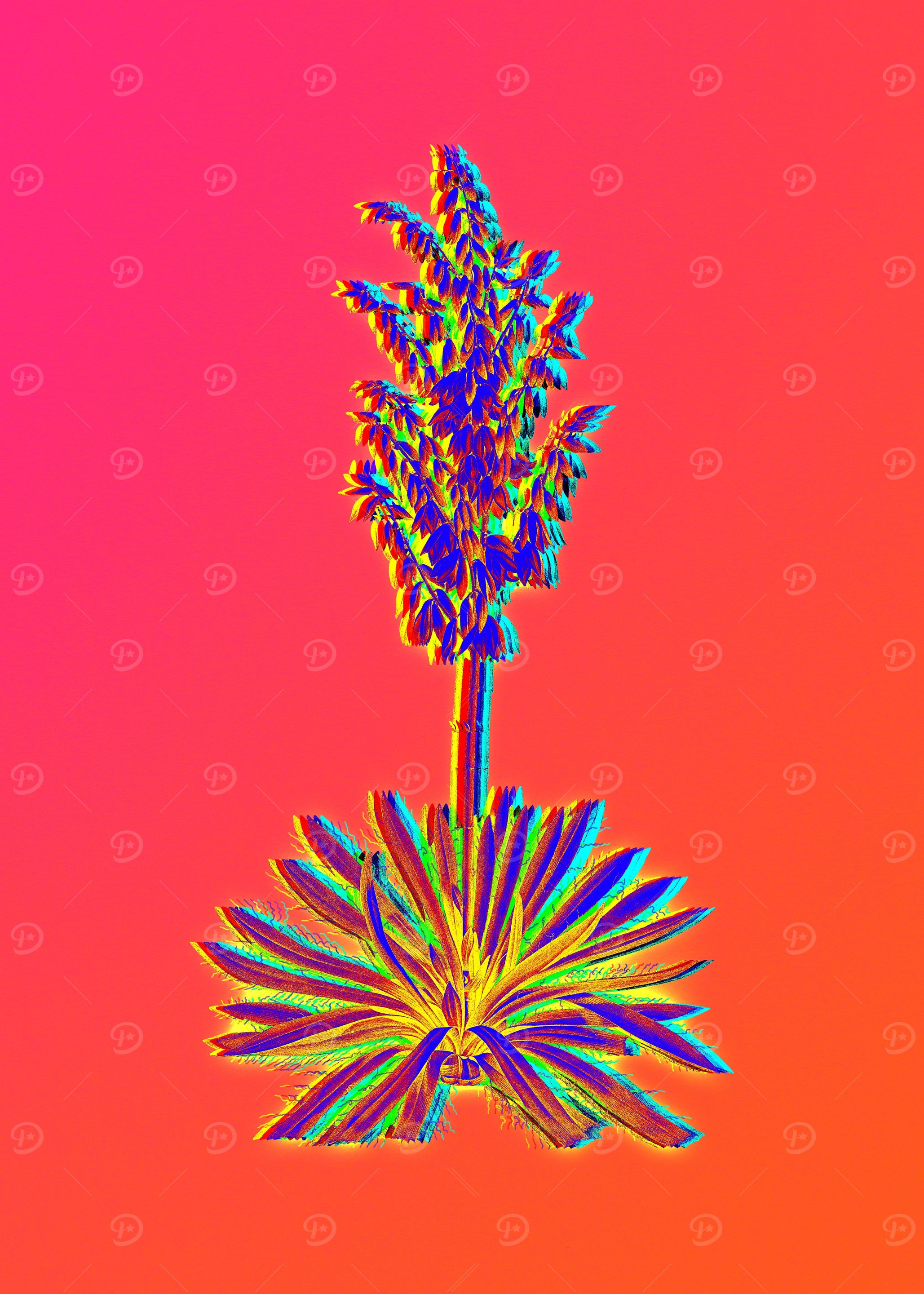 Neon Flowers Illustration