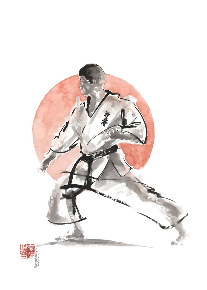 Karate Print Painting