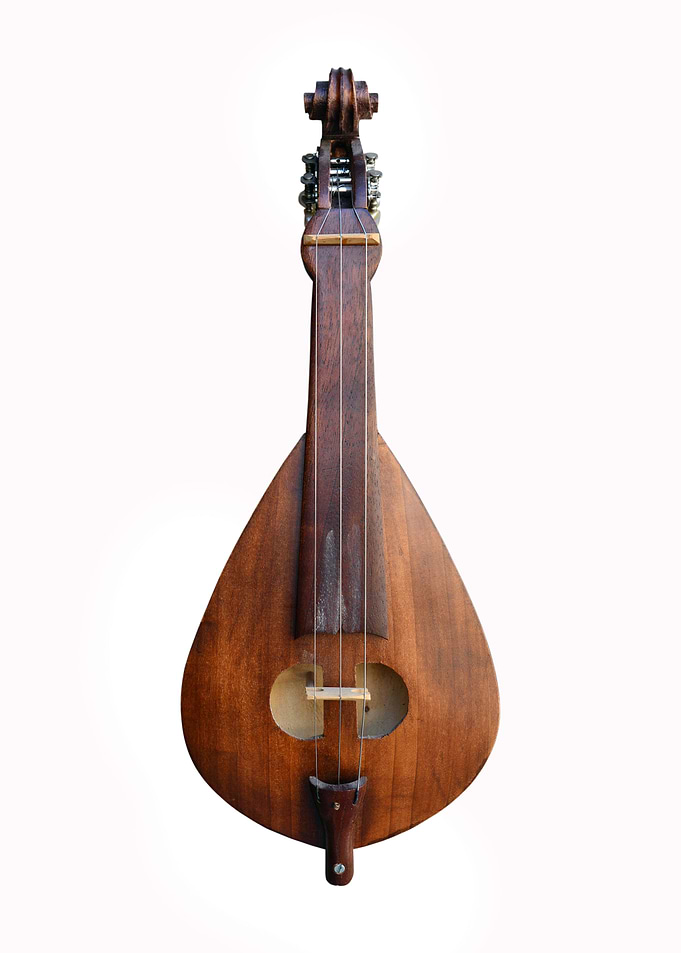 Greek bouzouki isolated