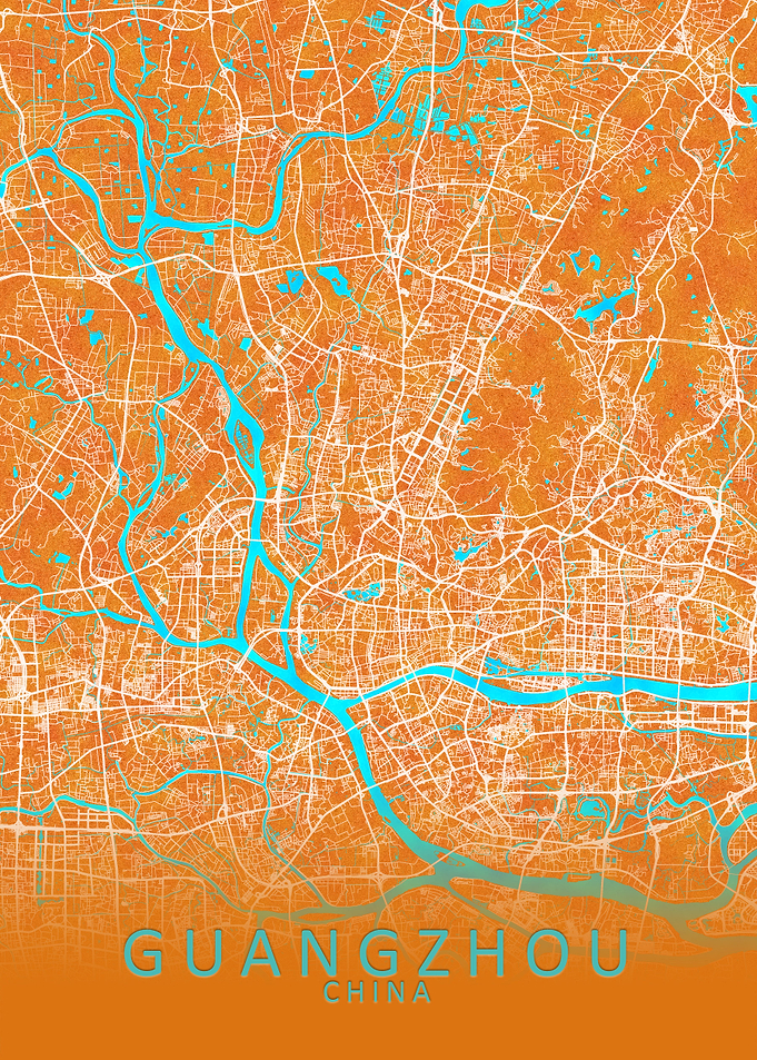Guangzhou China City Map