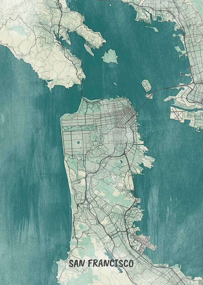 San Francisco USA Map