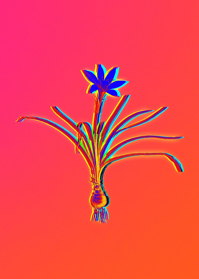 Neon Flower Painting