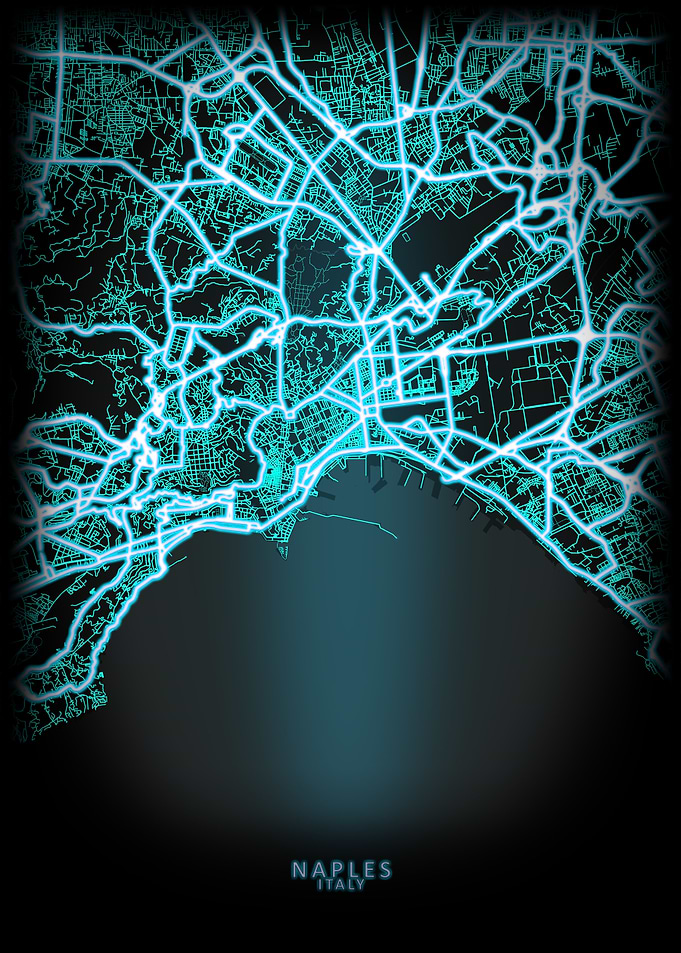 Naples Italy City Map