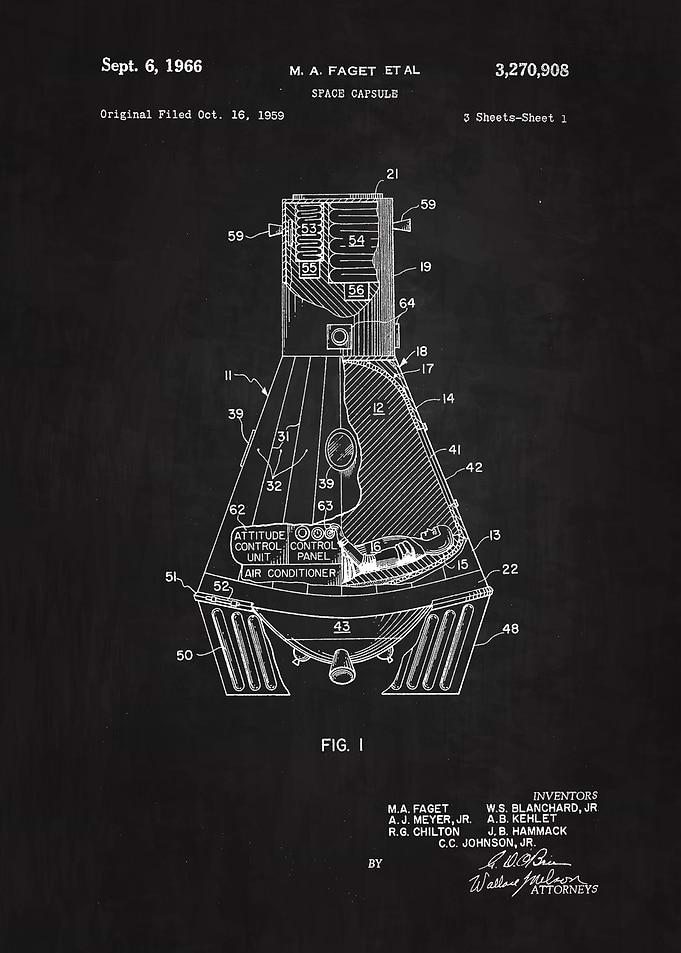 1966 Space Capsule Patent