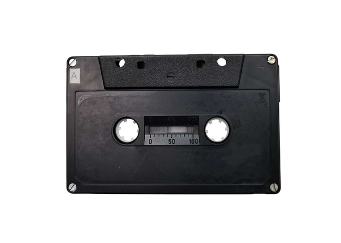 black audio tape