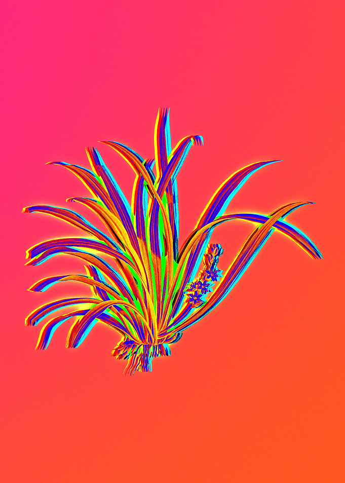 Neon Botanical Painting