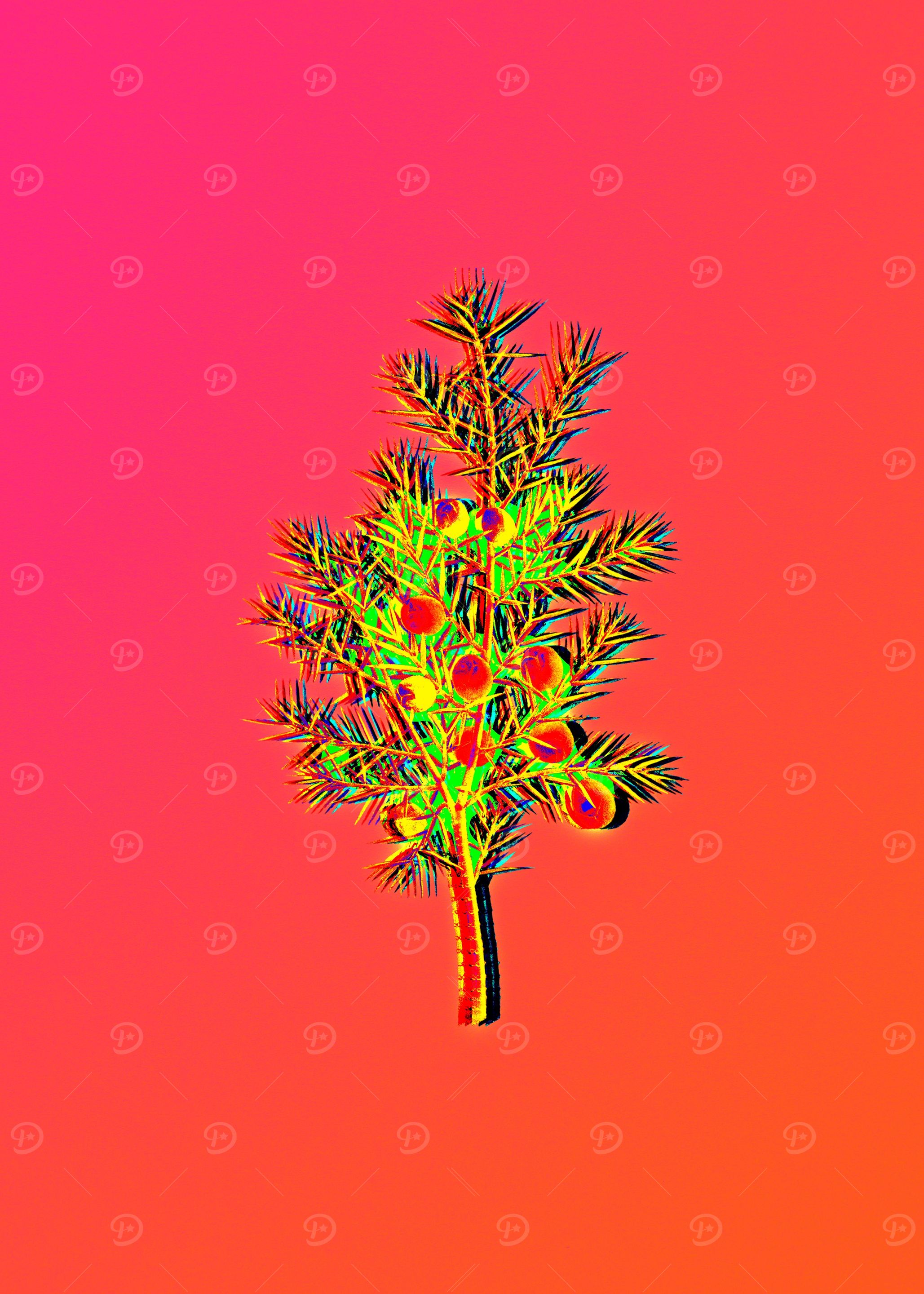 Neon Flower Drawing