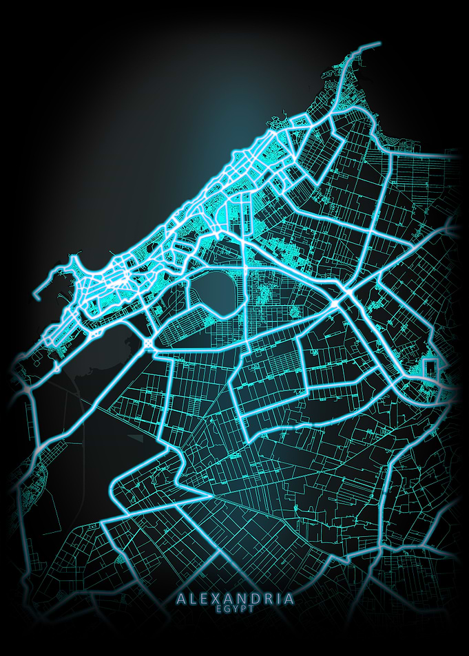 Alexandria Egypt City Map