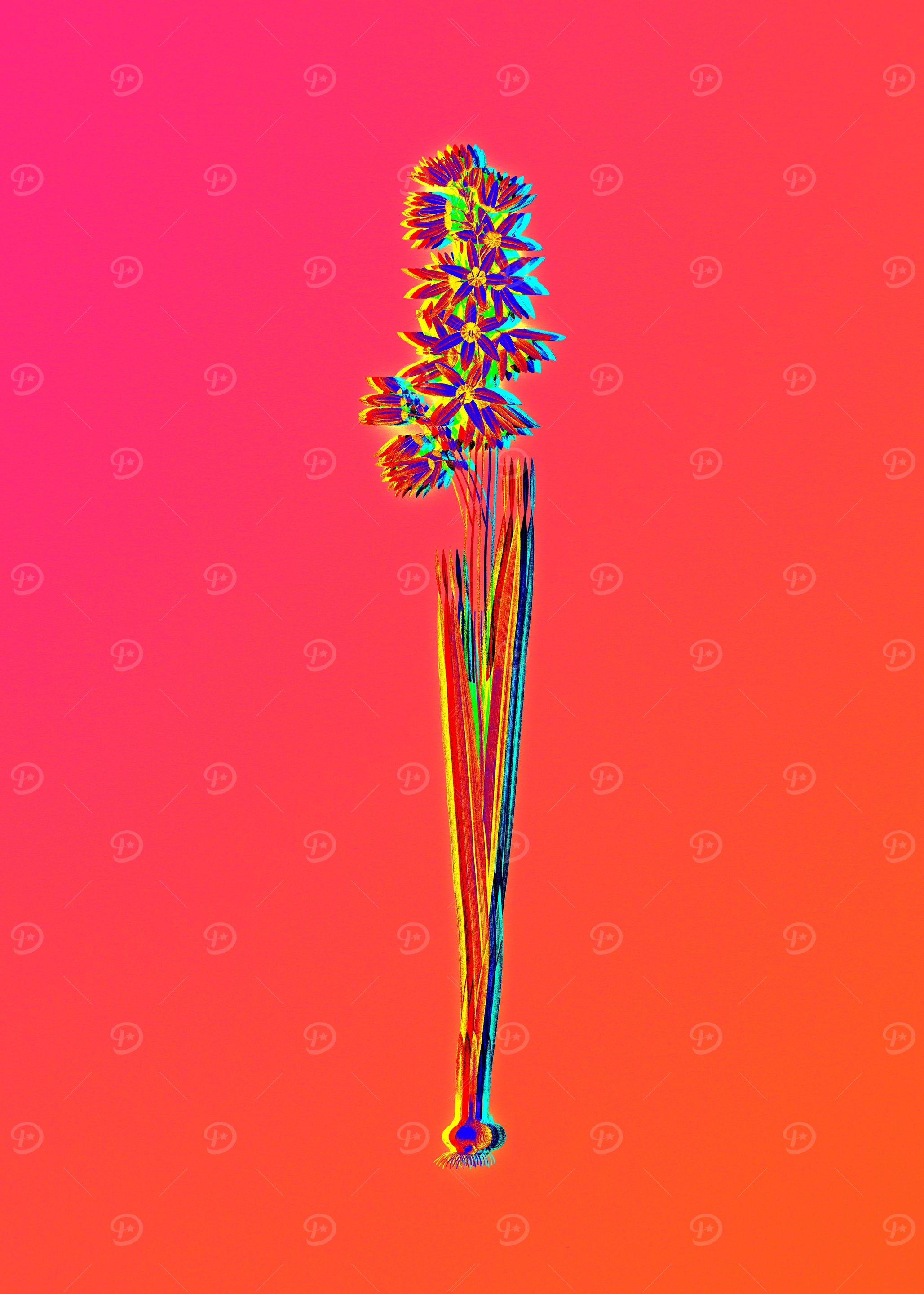 Ultraviolet Neon Flower