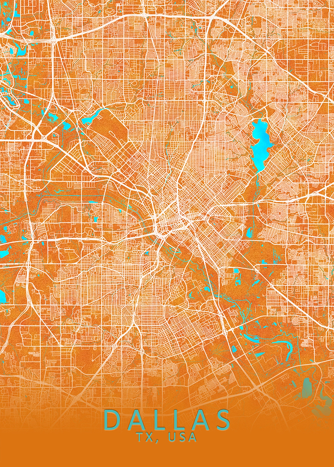Dallas TX USA City Map