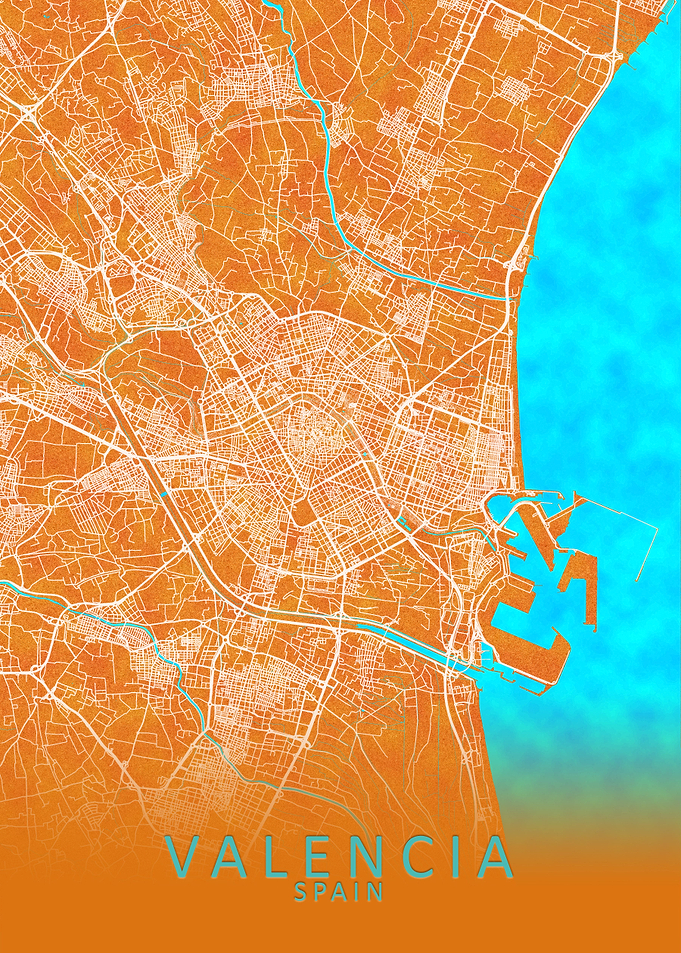 Valencia Spain City Map