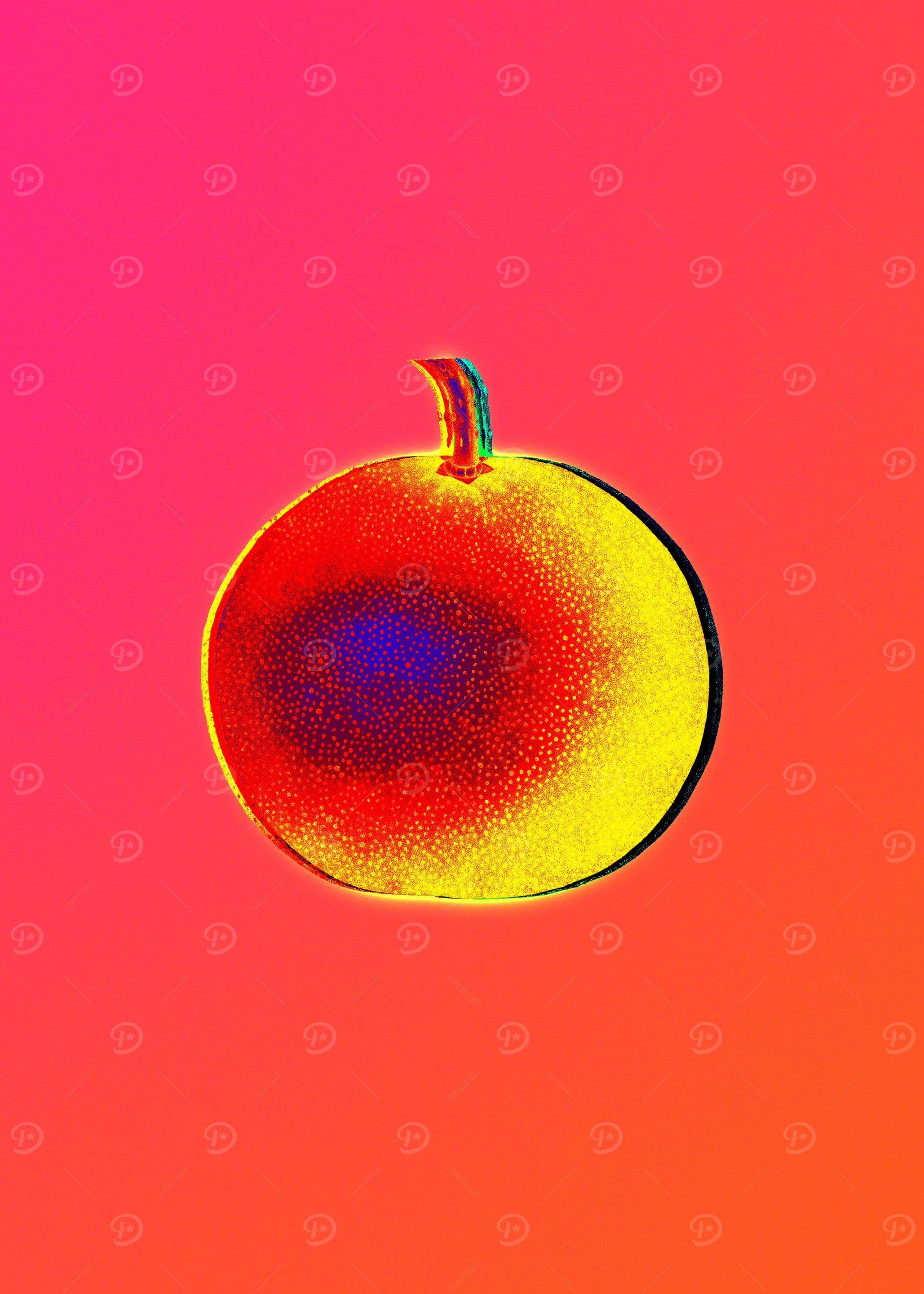 Neon Botanical Drawing