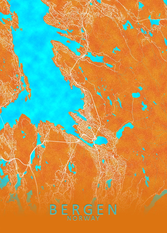 Bergen Norway City Map