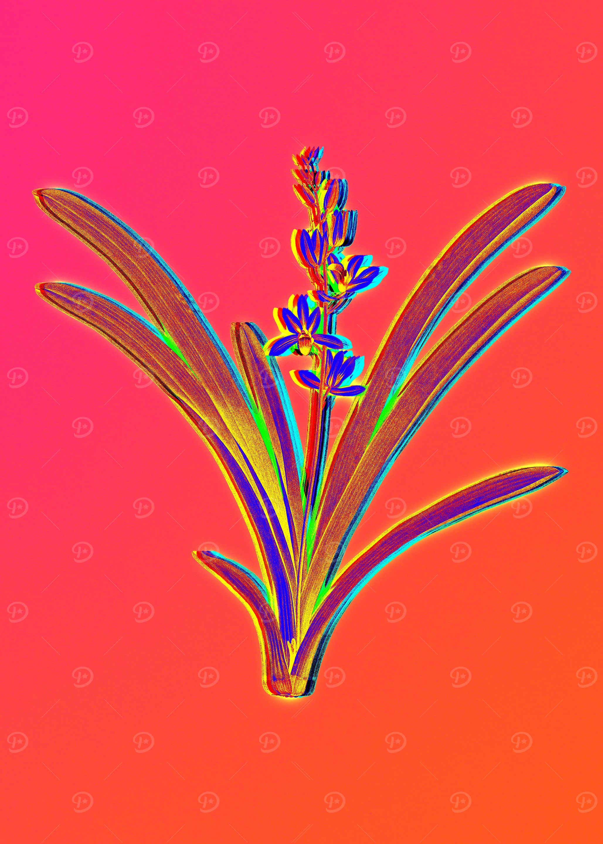 Neon Botanicals Drawing