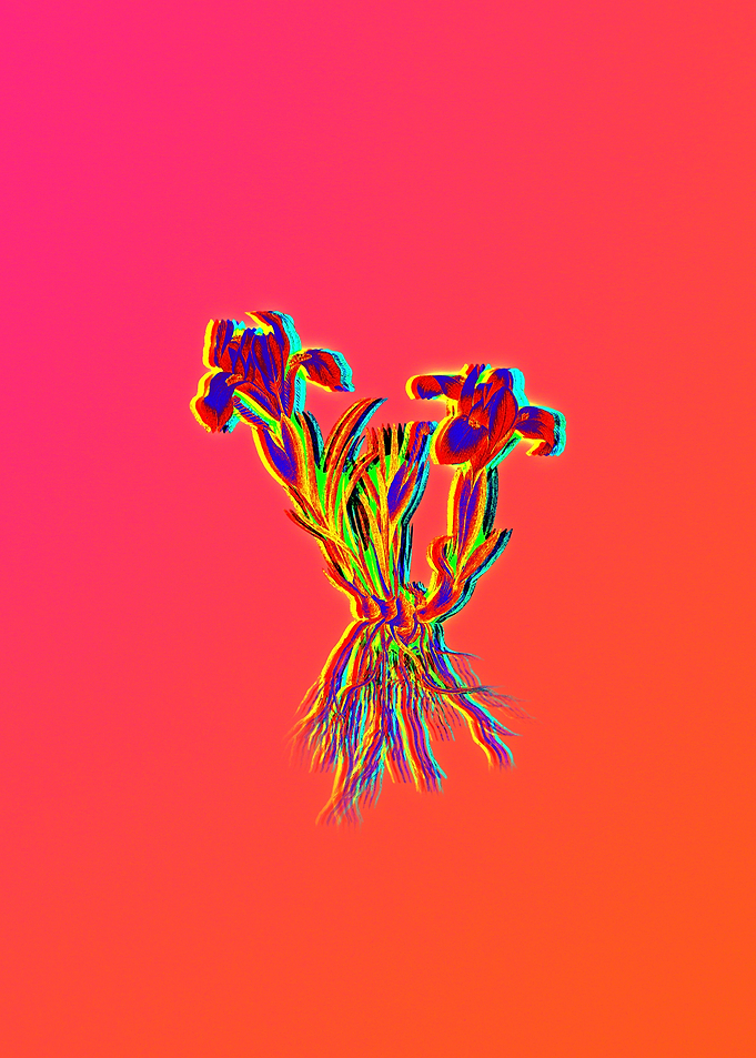Neon Botanical Painting