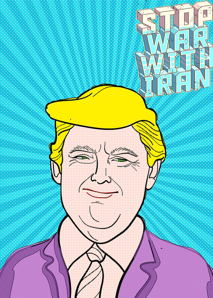 Stop war with Iran Pop ART